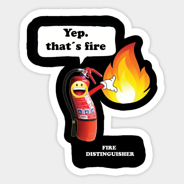 fire distinguisher Sticker by hierrochulo